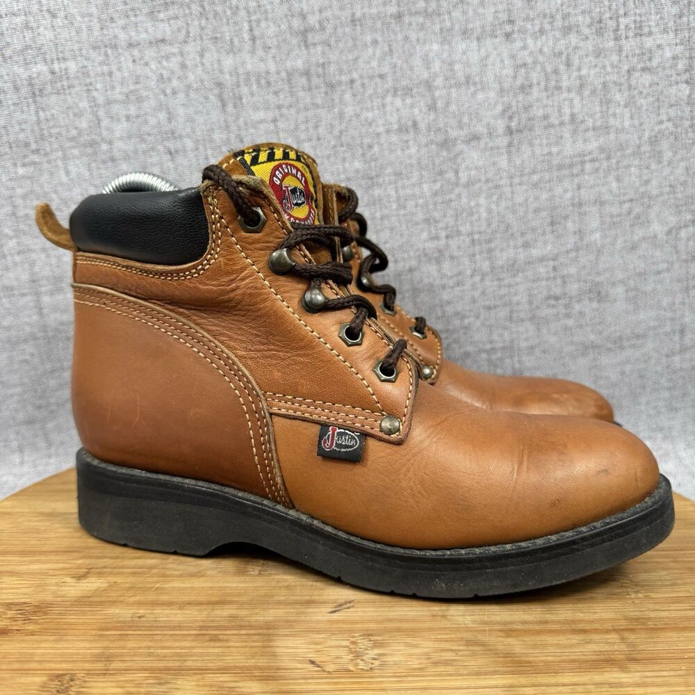 Justin Boots Youth Size 3.5 D Original Work Leather Western